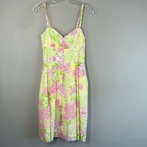 Lilly Pulitzer Billie Silk Cotton Floral Dress Size 4